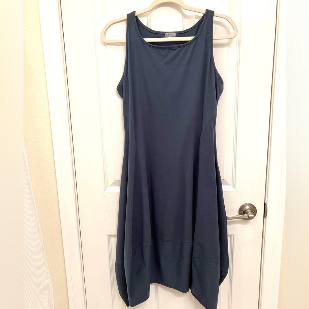 Pretty blue tank/full skirt dress, Just JLL size Small - Picture 12 of 14